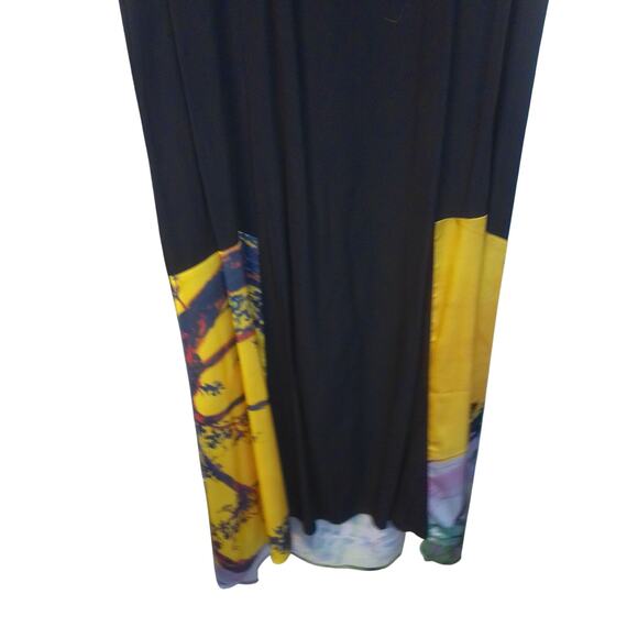 Artista Budapest Handmade Designer Sleeveless Graphic Maxi Dress Size Large - Picture 6 of 13
